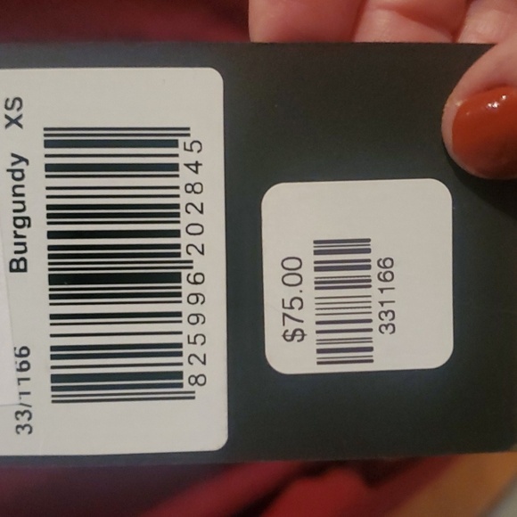 Bolide I... Long Slv Burgandy Sz XS (XL?) Sweater With Unique Design Bottom Hem - Picture 5 of 11
